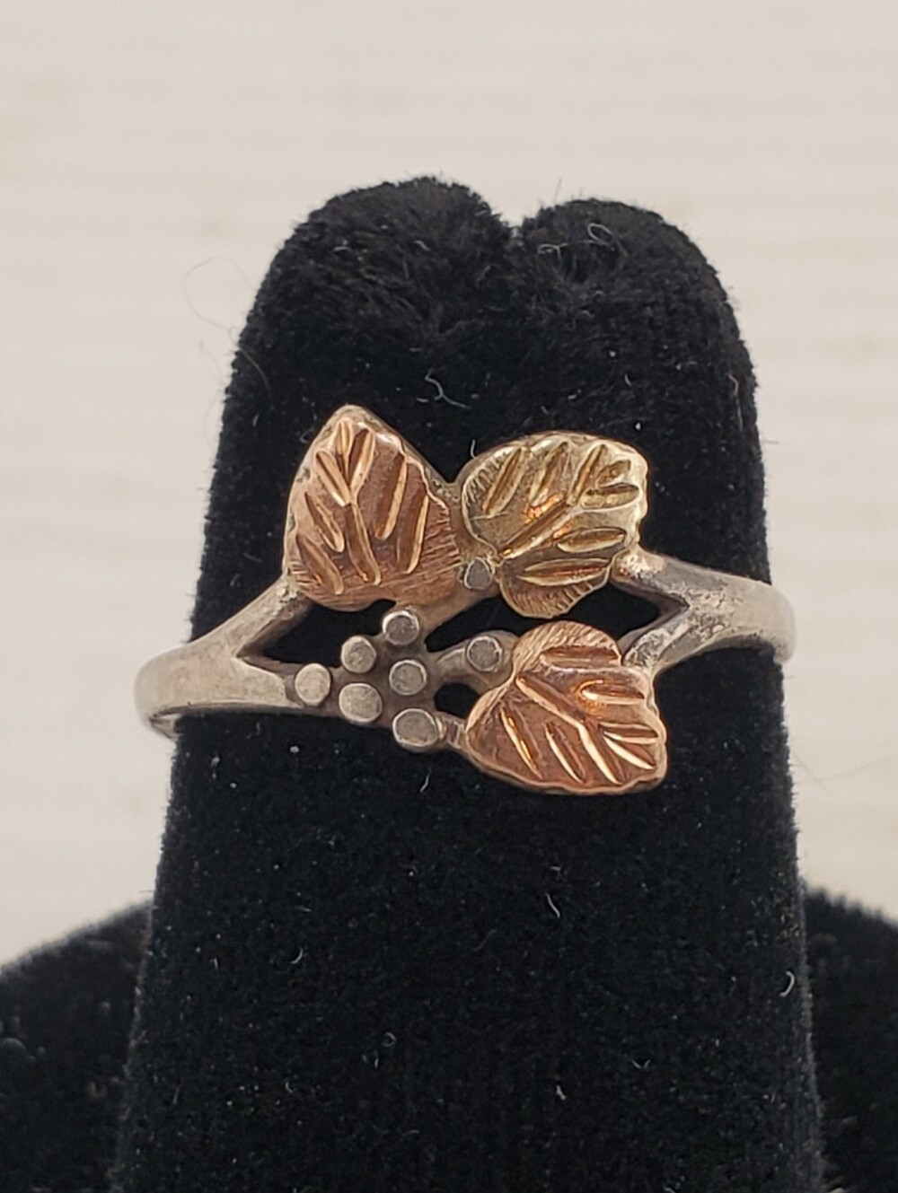 Black Hills Sterling 10k Gold Ring 5.25